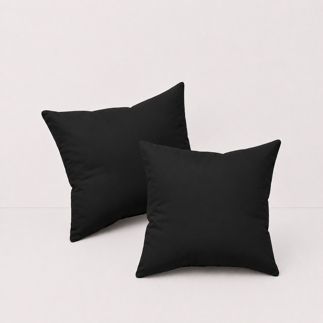 Soft Decorative Throw Pillow Cover Set - Black