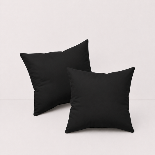 Soft Decorative Throw Pillow Cover Set - Black