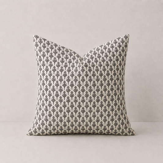 Farmhouse Style Accent Throw Pillow Cover - Black