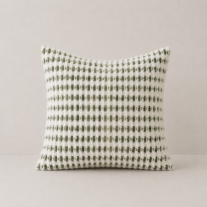 Boho Chenille Tufted Pillow Cover- Green