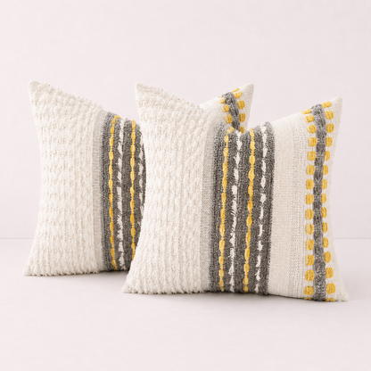 Fall Throw Pillow Cover Décor - Grey