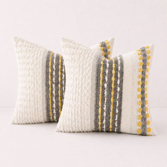 Fall Throw Pillow Cover Décor - Grey