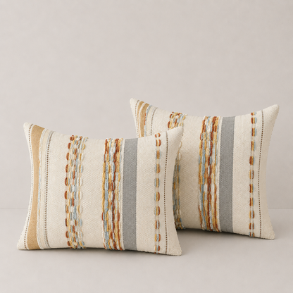 Textured Boho Chenille Pillow Cover - Yellow