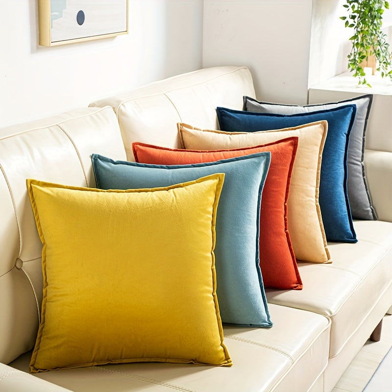 Soft Velvet Sofa Pillow Cover - Black