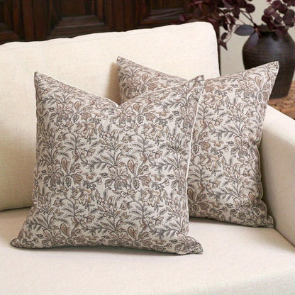 Vintage Floral Throw Pillow Cover