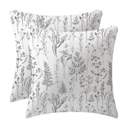 Rustic Botanical Throw Pillow Cover