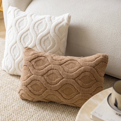Boho Abstract Throw Pillow Covers -  Brown