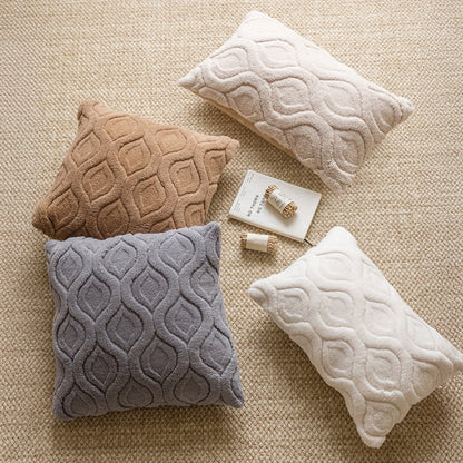Boho Abstract Throw Pillow Covers -  Brown
