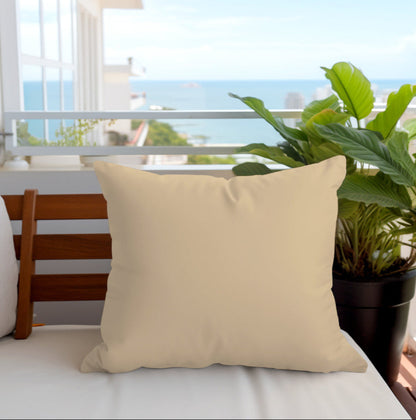 Minimalist Beige Throw Pillow Cover