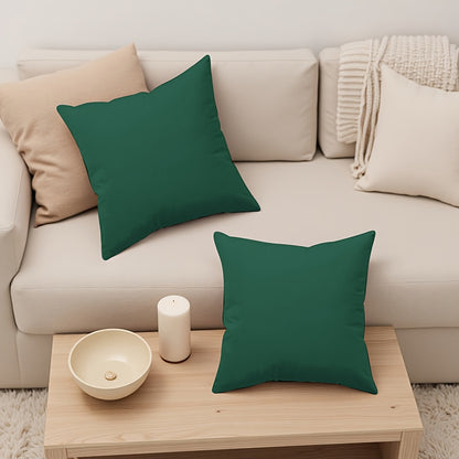 Soft Decorative Throw Pillow Cover Set - Dark Green