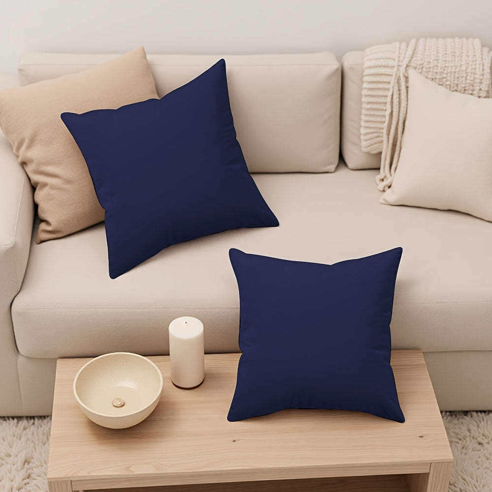 Soft Decorative Throw Pillow Cover Set - Deep Blue