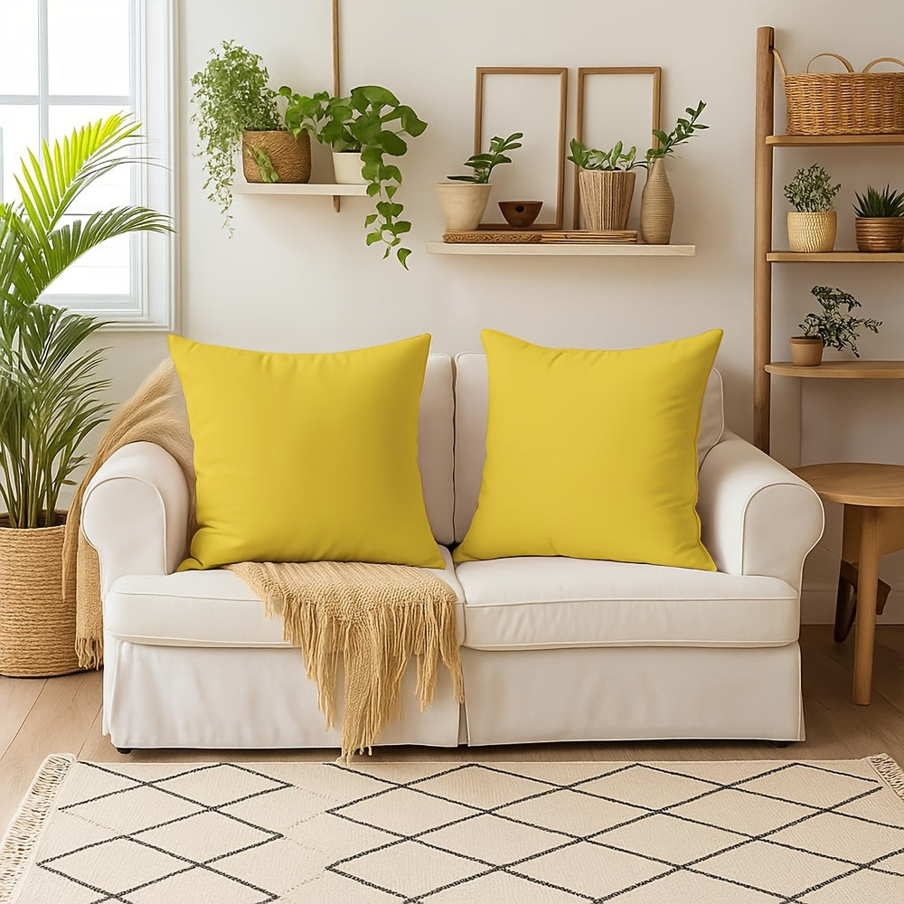 Soft Decorative Throw Pillow Cover Set - Yellow