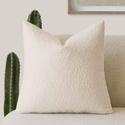 Soft Tufted Tassel Pillow Cover - Light Beige