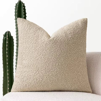 Soft Tufted Tassel Pillow Cover - Beige