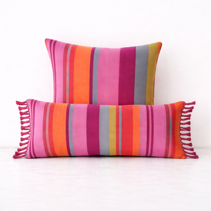 Sunset Stripe Cotton Cushion Cover