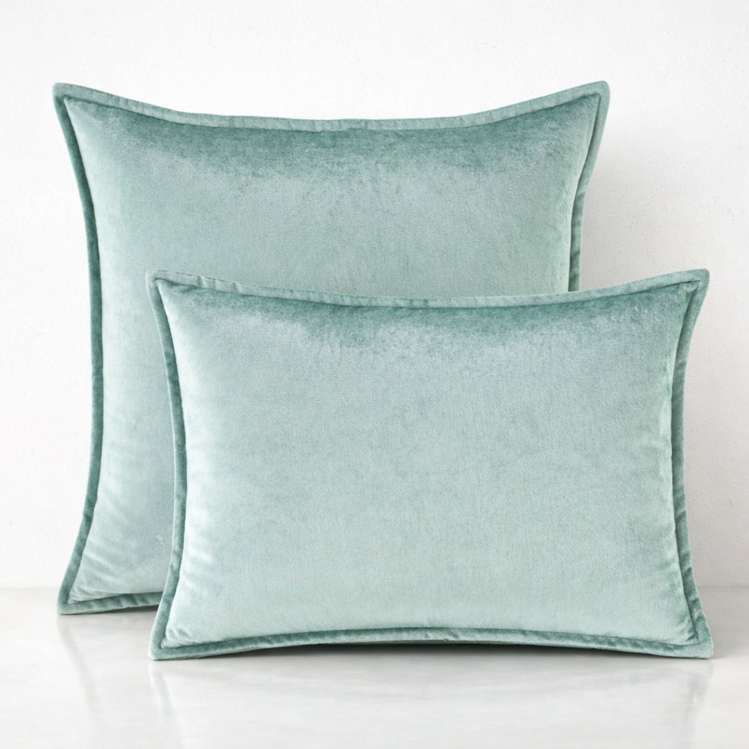 Luxe Velvet Cushion Cover- Green