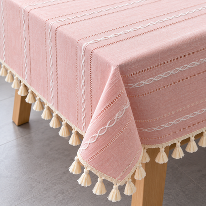 Cotton Linen Tablecloth – Elegant Solid