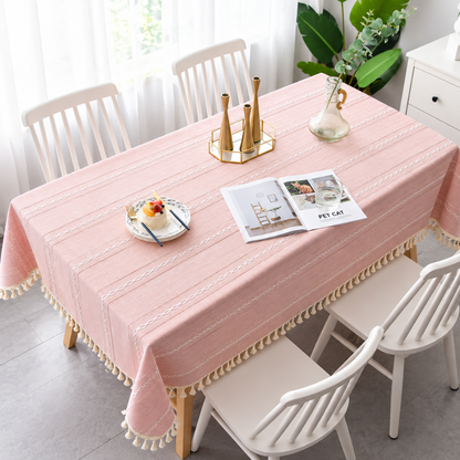 Cotton Linen Tablecloth – Elegant Solid