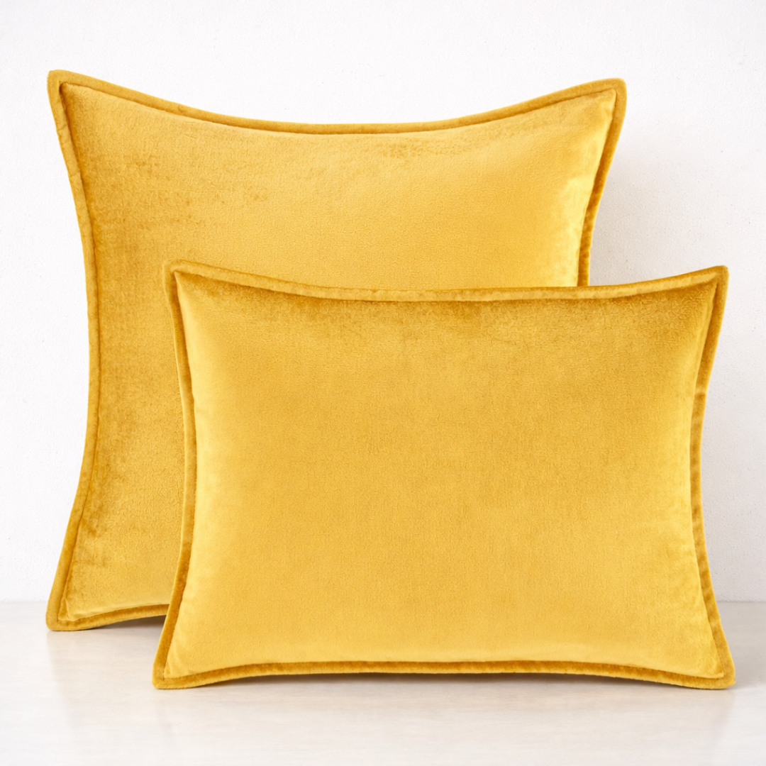 Luxe Velvet Cushion Cover- Yellow