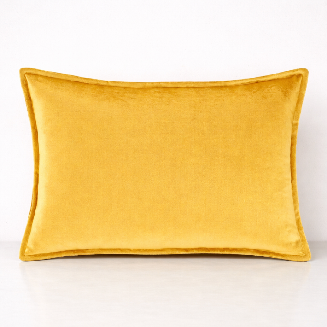 Luxe Velvet Cushion Cover- Yellow