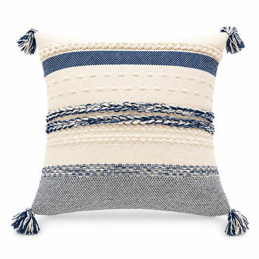 Artistic Boho Cushion Cover – Blue