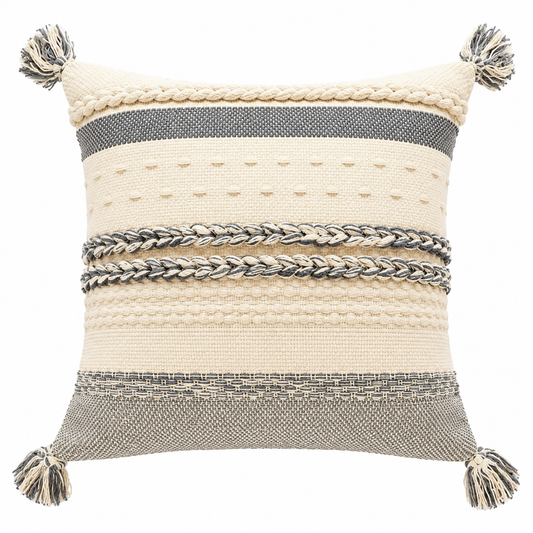 Artistic Boho Cushion Cover – Grey