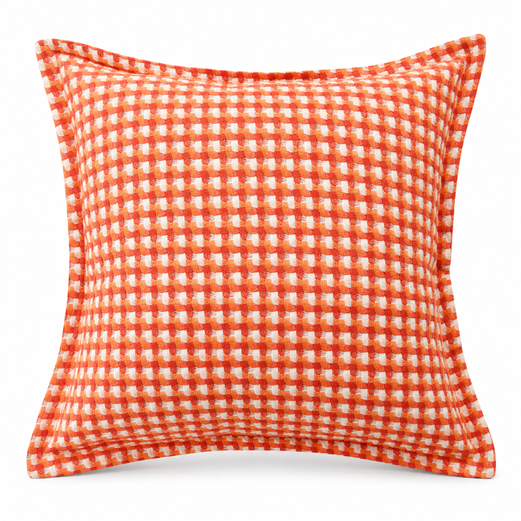 Orange Geometric Pillow Cover Set