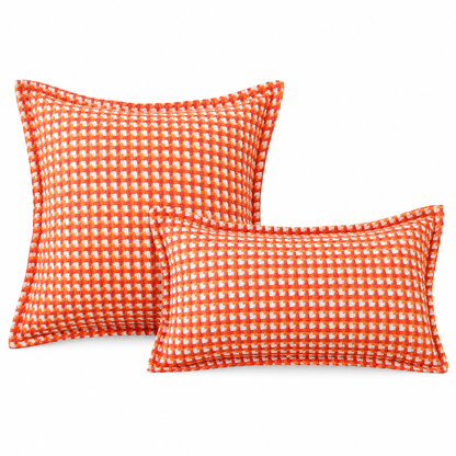Orange Geometric Pillow Cover Set