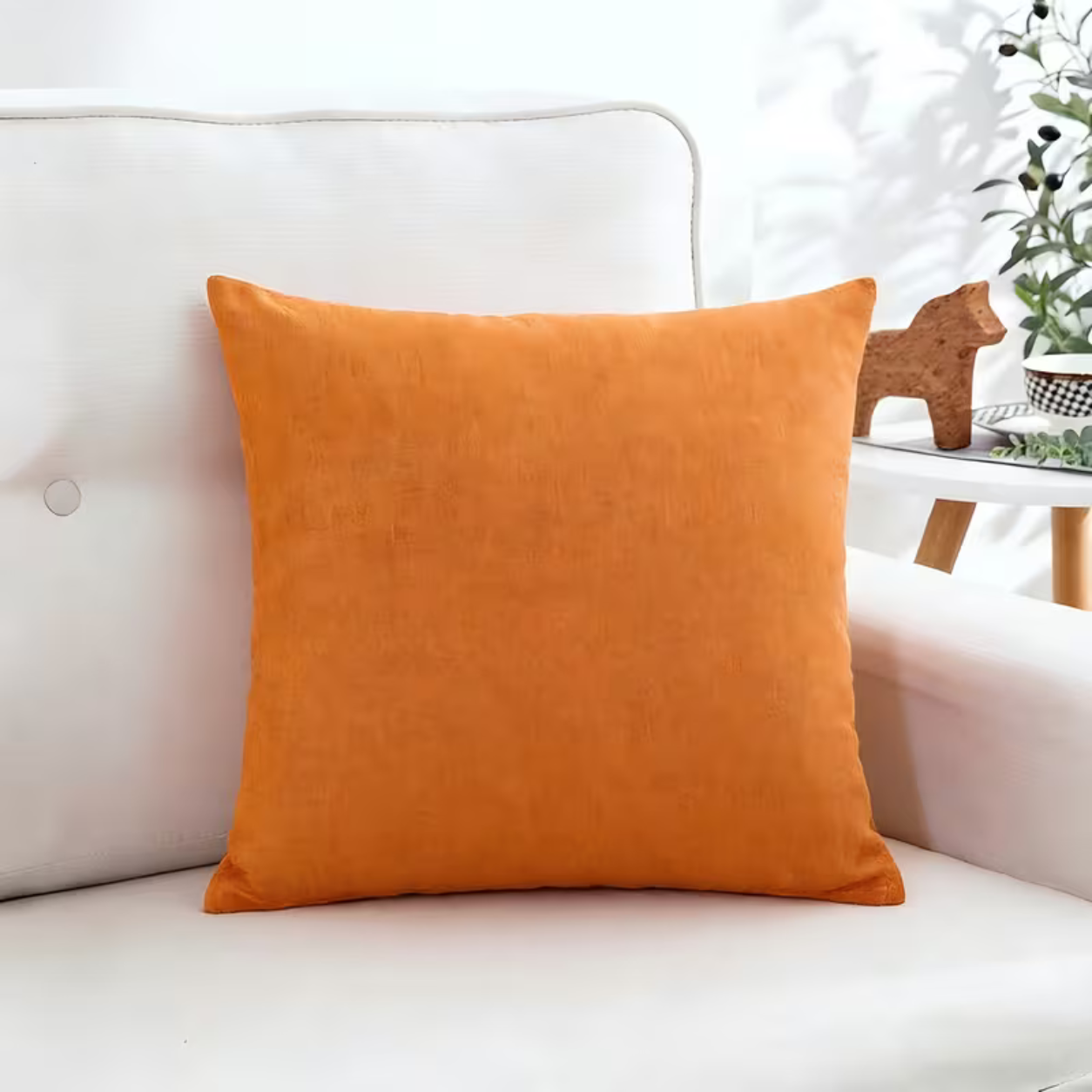 Modern Soft Pillow Cover Cushion- Orange