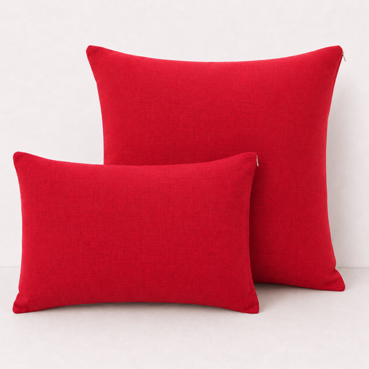 Modern Soft Pillow Cover Cushion- Red