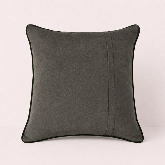Rust Textured Throw Pillow Cover - Grey