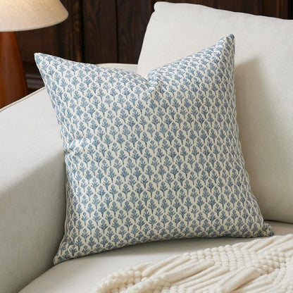 Farmhouse Style Accent Throw Pillow Cover - Blue