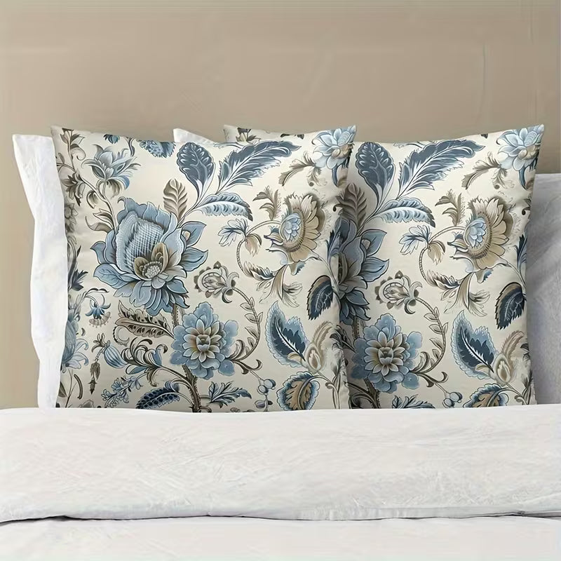 Vintage Floral Farmhouse Throw Pillow Cover