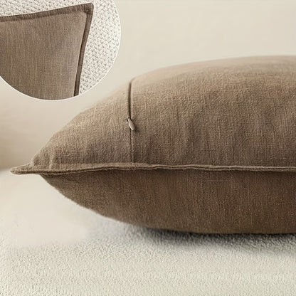 Linen Accent Cushion Cover- Brown