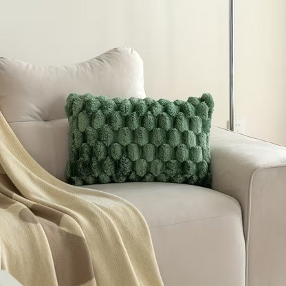 Plush Throw Pillow Cover- Green