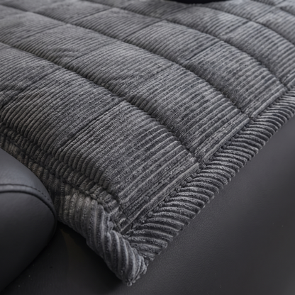 Quilted Couch Cover Mat – Metro Line – fabric close-up