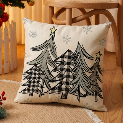 Christmas Gnome Cushion Covers – Set of 4 – print close-up