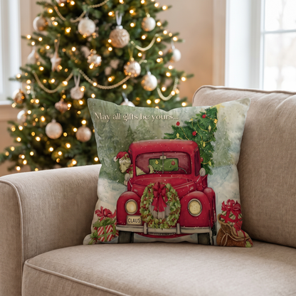 Christmas Cardinal Cushion Cover – styled on a sofa
