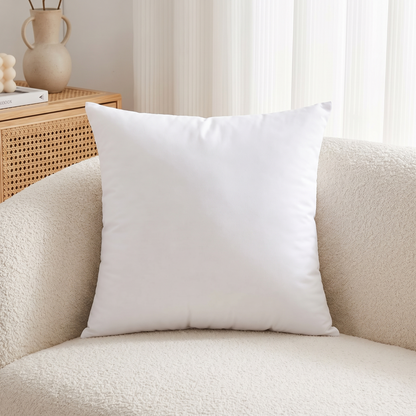Everyday Square Cushion Insert – Soft Fill – on a sofa