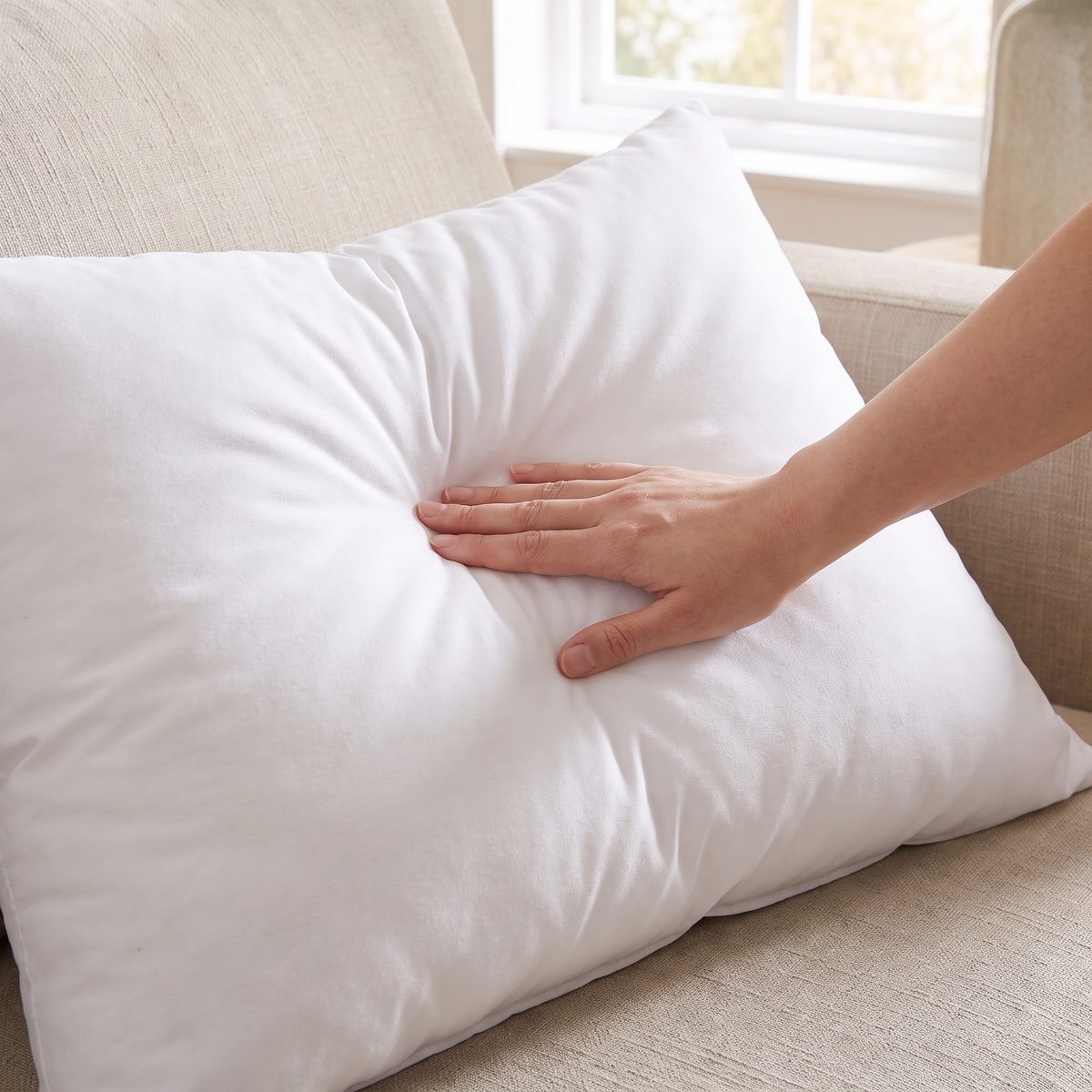 Lightweight Down Alternative Lumbar Cushion Insert – showing plush fill