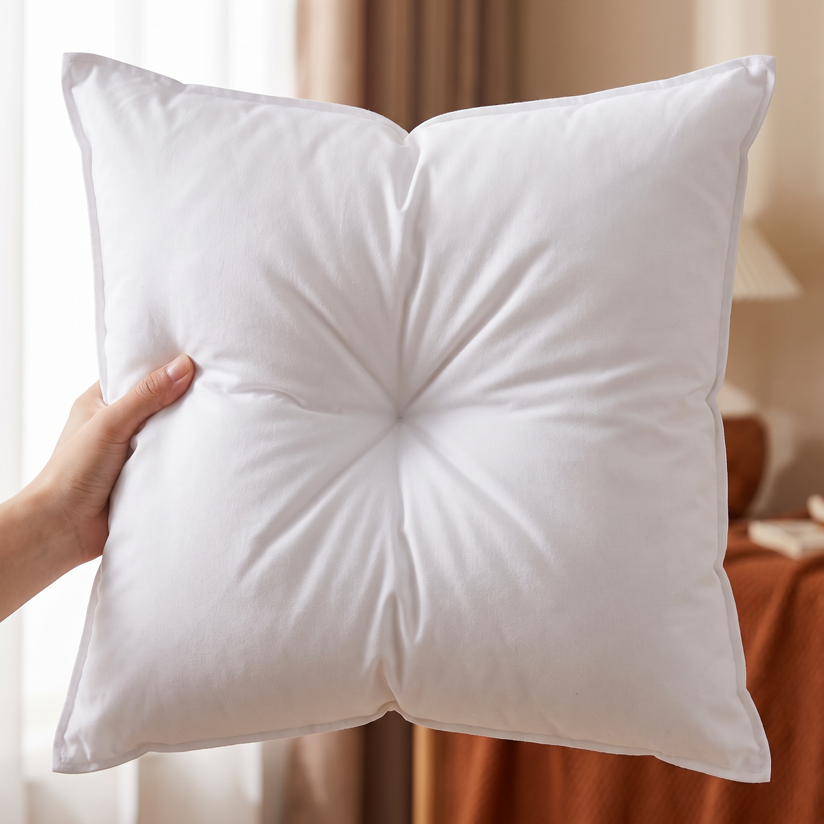 Australian Made Polyester Fibre Cushion Insert – showing plush fill