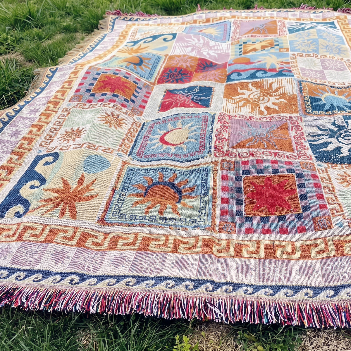 Sun & Soul Outdoor Picnic Blanket – material close-up