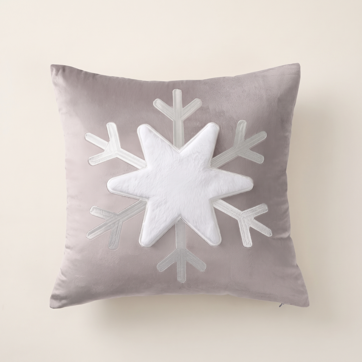 Snowflake Holiday Cushion Cover – Festive Print – front view