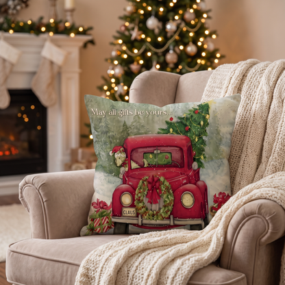 Christmas Cardinal Cushion Cover – styled on an armchair