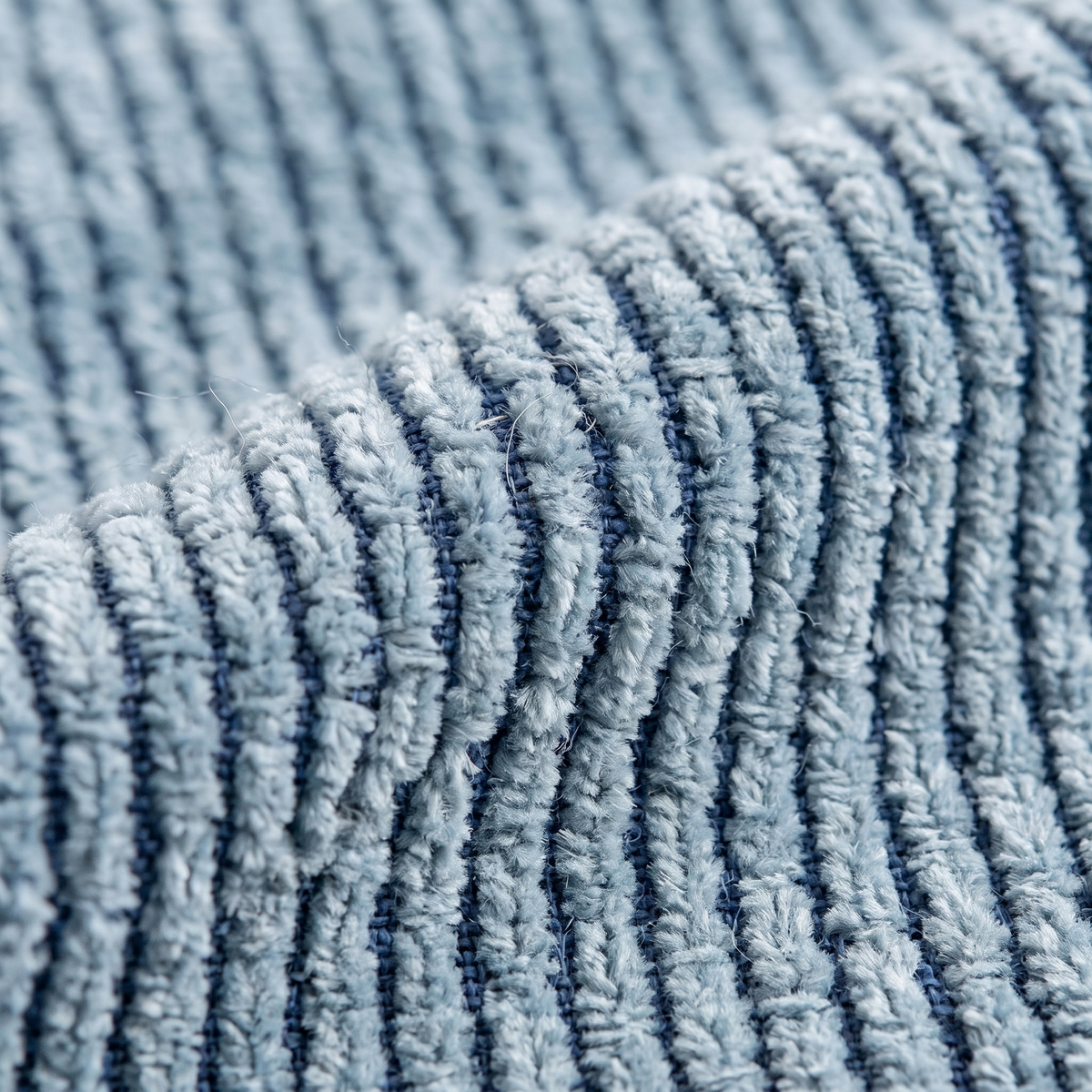 Coastal Blue Chenille Cushion Covers – Set of 4 – print close-up