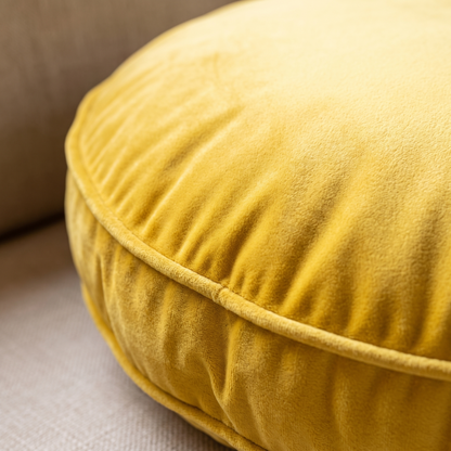 Luxe Velvet Round Seat Cushion – fabric close-up