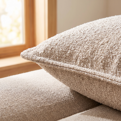 Cosy Boucle Accent Cushion Cover – Beige – fabric close-up