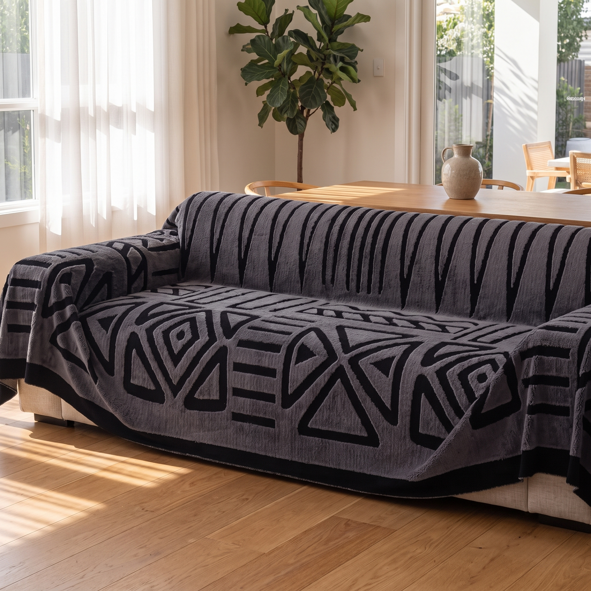 Luxury Urban Maze Couch Cover – fitted on a sofa