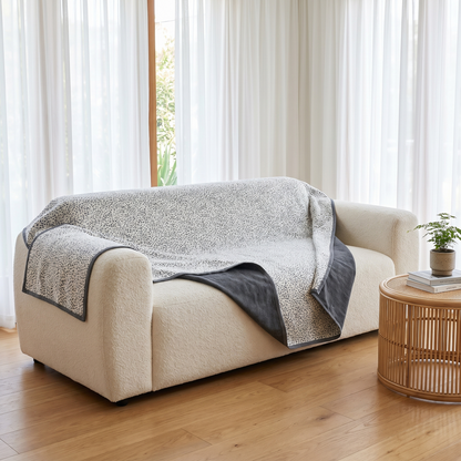 Nordic Speckle Reversible Couch Cover – fitted on a sofa