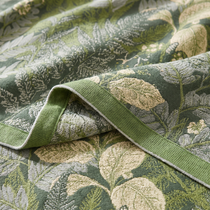 Leaf Print Bamboo Cooling Blanket – weave close-up